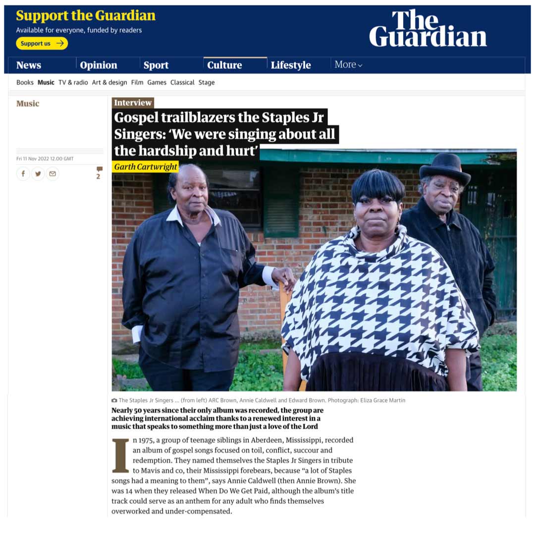 Staples Jr. Singers in the Guardian